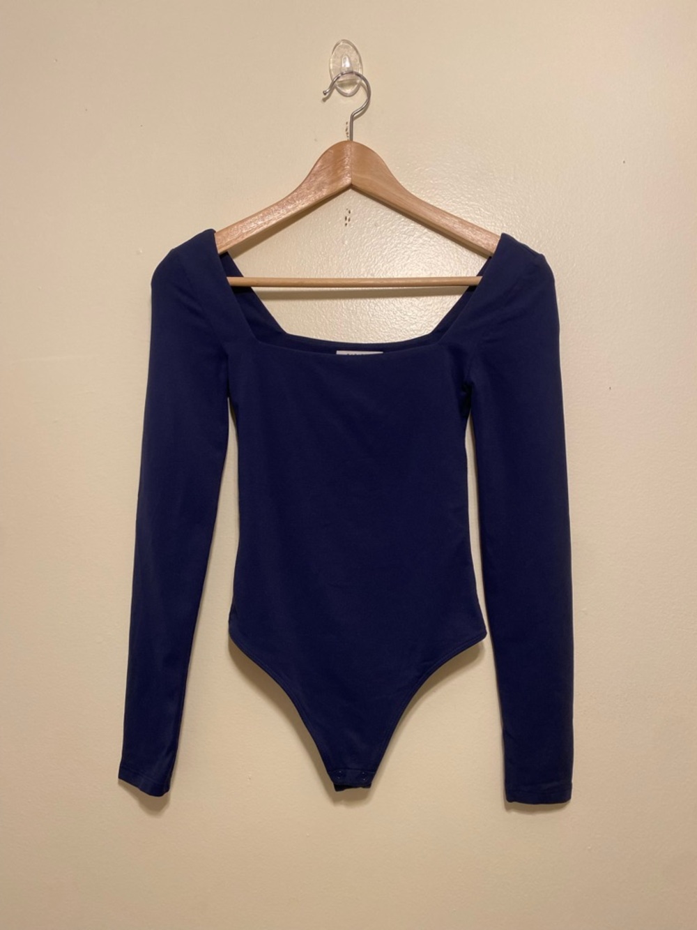 Babaton Navy Long Sleeve One-Piece Bodysuit. Size XS